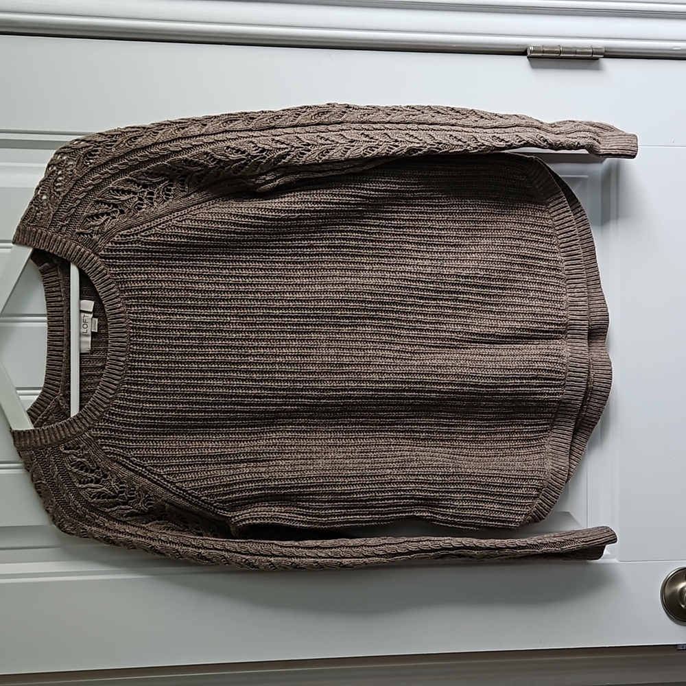 LOFT pointelle sleeve sweater